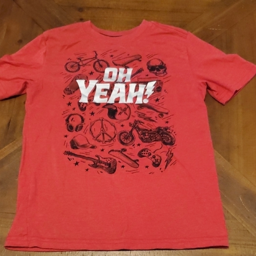 Wonder Nation Red Kids Tee with Fun Graphics